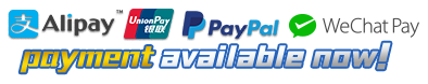 Alipay, Union Pay, PayPal, WeChat Pay payment methods available now!